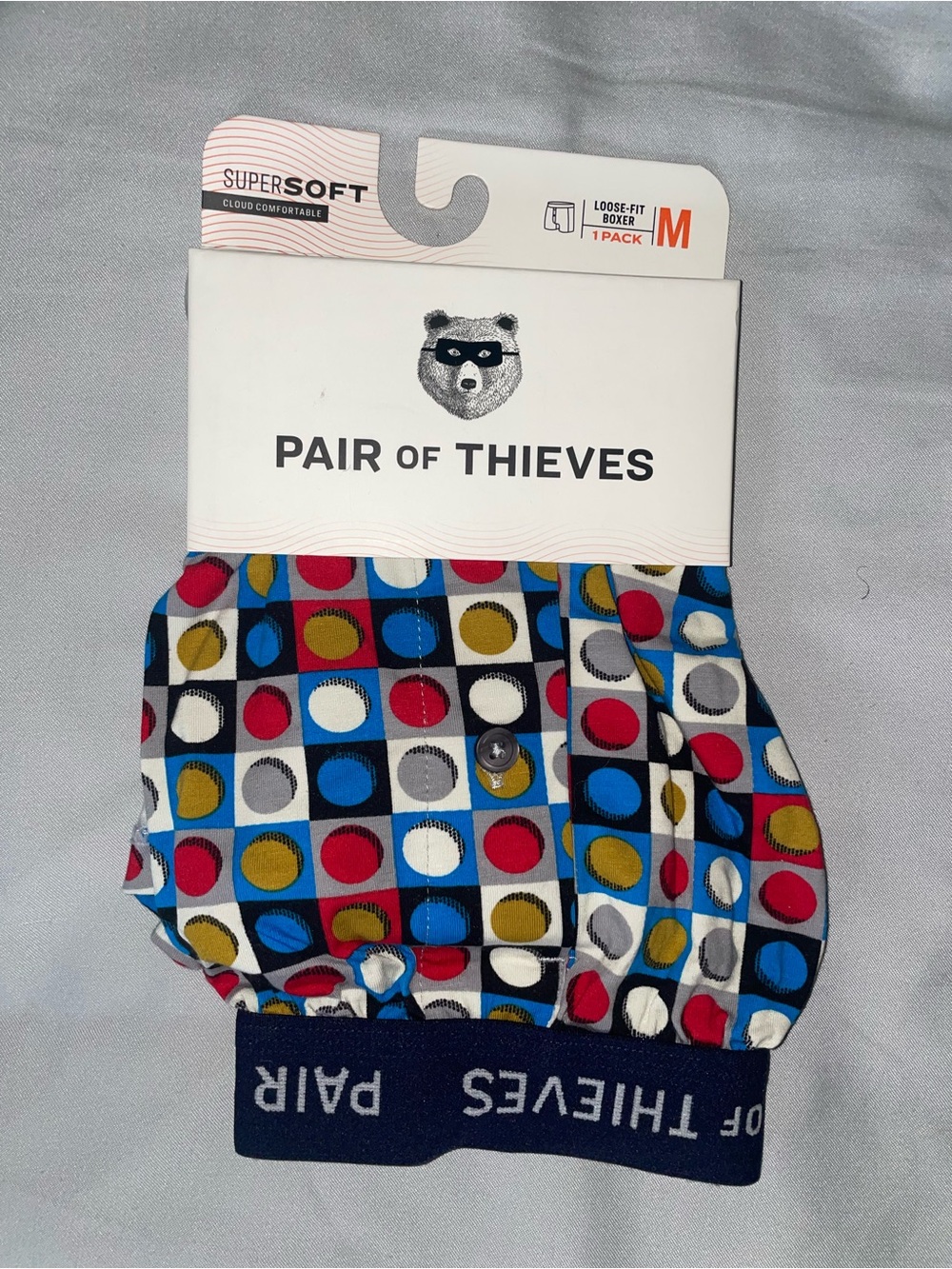 Men’s Loose-Fit Boxer - Multi Dot Print (Blue Base)